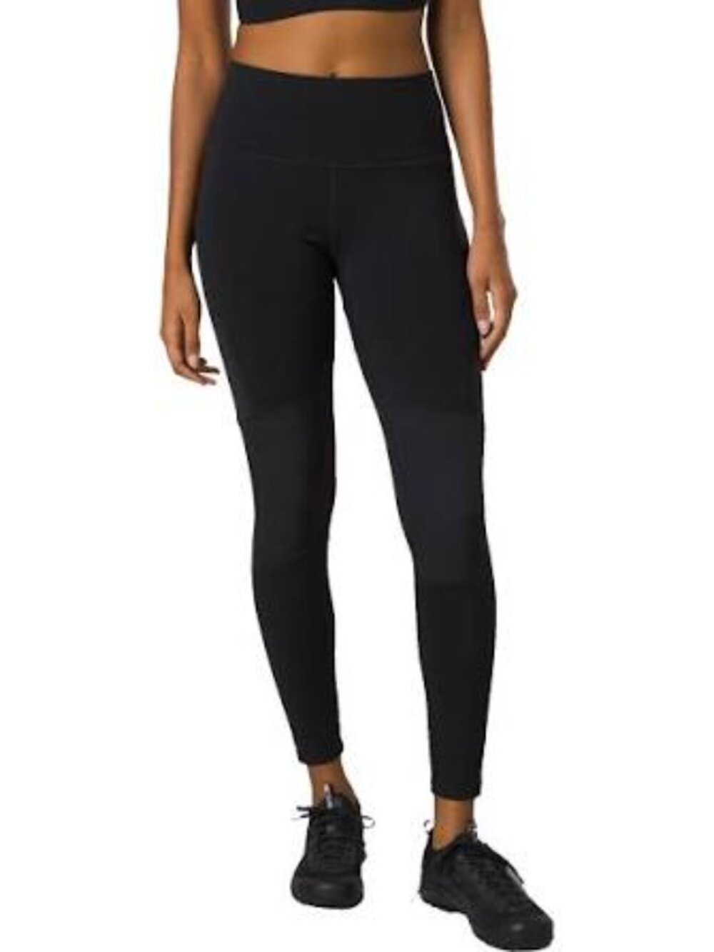 Prana Women's Black Waistband Sports Pull-On Compression Leggings Size M